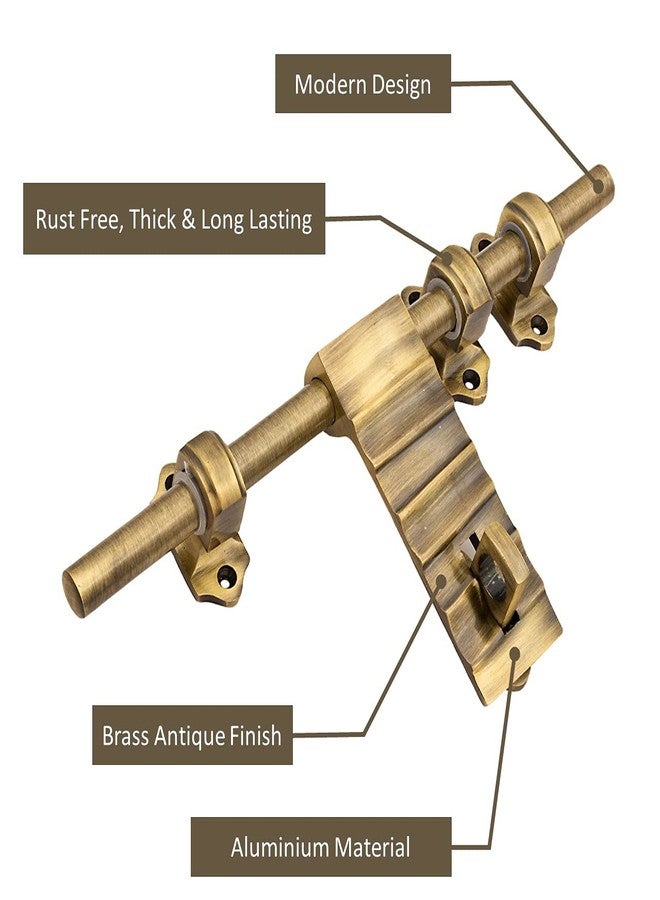 Atom Set of 2 Jhonny Aluminium Aldrop | 12 Inch Fancy Aldrop for Door Fittings Kit, Door Accessories | Brass Antique Finish - Image 3